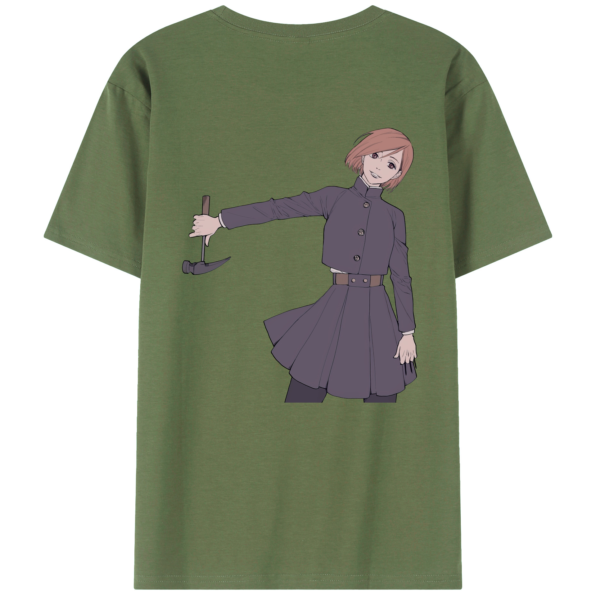 （画像用） 呪術廻戦 Jujutsu Kaisen 綿100％ メンズ半袖Tシャツ（バックプリント） 通気性